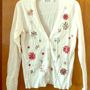 NY&Co. Snowflake Cardigan